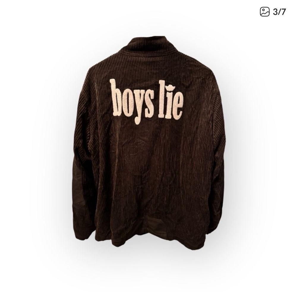 Boys Lie Dark Brown Corduroy Utility Jacket NWOT - Picture 3 of 5